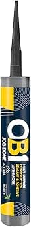 OB1 Anthracite Multi-Surface Construction Sealant & Adhesive - Hybrid Technology - Excellent Chemical Resistance - Water & Weather Resistant - 290ml