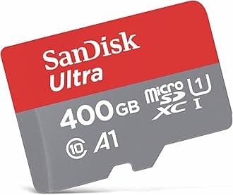 SanDisk 400GB Ultra MicroSDXC UHS-I Memory Card with Adapter - 100MB/s, C10, U1, Full HD, A1, Micro SD Card - SDSQUAR-400G-GN6MA