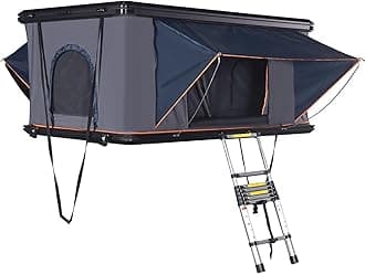 Waterproof Hard Shell Roof Tent 2.1m/6.9ft, SUV Camping Rooftop Tent with Retractable Ladder and Solar Emergency Light, Sunroof Tent for Overland SUV, Truck, Vans