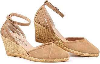 Ullastret Espadrille Suede Wedges Spain Handmade 2 ½” Heel Women's Sandals with Premium Suede Upper and 100% Natural Jute Midsole for all Occasions: Casual, Work, Party