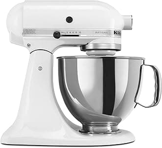 KitchenAid KSM150PSWH Artisan Series 5-Qt. Stand Mixer with Pouring Shield - White