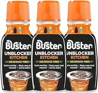 Kitchen Plughole Unblocker (Pack of 3 x 150g) Fast-Acting Sink Unblocker Dissolves Fat, Food & Debris, Drain Cleaner Clears Blockages in Kitchen Sink Pipes - Made in UK