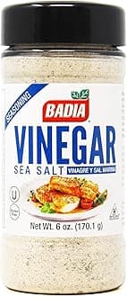 Badia Vinegar & Sea Salt Seasoning 6 oz – Tangy and Savory Flavor Blend of Zesty Vinegar and Crystalline Sea Salt