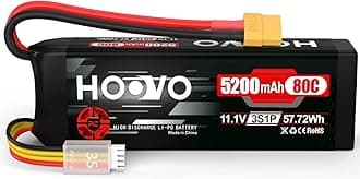 HOOVO 11.1V 3S Lipo Battery 5200mAh 80C Soft Case RC Battery XT60 Plug for RC Car RC Truck Airplane Helicopter Boat Racing RC Hobby