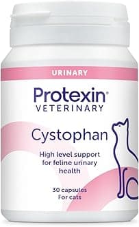 Veterinary Cystophan for Cats, Urinary & Bladder Health Supplement with N-acetyl-D-glucosamine, Meat-Free Chicken Flavour Capsules, 30 Capsules