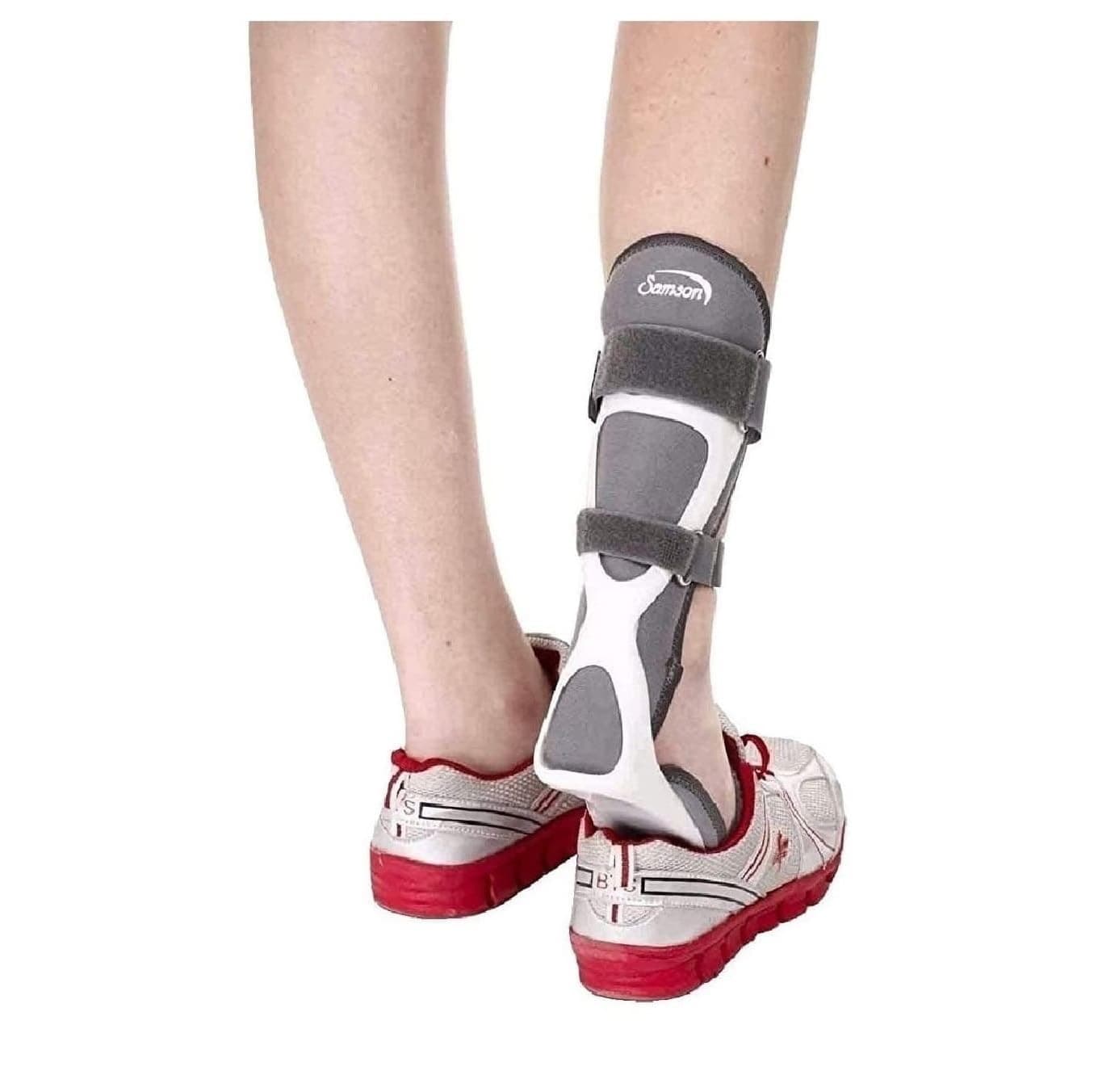Samson Orthotics Plastic Custom Fit,Light Weight,Thin Wall Construction For Effective Support Foot Drop Splint For Men&Women (Right Leg,Medium,Shoe Size : 6-8),Foot_Drop