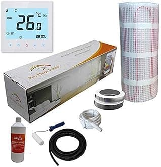 Electric Underfloor Yellow Box Heating kit 150w - 1.5m2 - White WiFi Thermostat