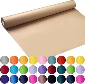 SMART&CASUAL 17.8"×1,200"(100') Brown Kraft Wrapping Paper for Craft Gift Bulletin Board Bouquet Flower Table Covering Packing Shipping Moving 70GSM 50LB