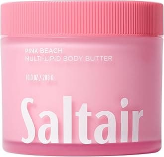 Saltair Multi-Lipid Body Butter - Rich, Nourishing Pink Beach Hydrating Body Cream with Ceramide Complex, Coconut Oil, Shea Butter, and Sea Buckthorn. Deep Moisturizing Dry Skin Care. 10oz Jar