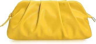 CHARMING TAILOR Chic Soft Vegan Leather Clutch Bag Dressy Pleated PU Evening Purse for Women | Soft PU leather