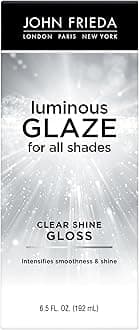 John Frieda Luminous Glaze Clear Shine Gloss, Anti-Fade, Color Enriching Gloss, Safe for Color Treated Hair, 6.5 Ounces