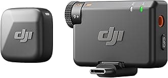 DJI Mic Mini (1 TX + 1 RX), Wireless Lavalier Microphone, Detail-Rich Audio, Noise Cancelling, Automatic Limiting, Wireless Microphone for Camera/iPhone/Android, Vlog, Streaming, 400m Transmission