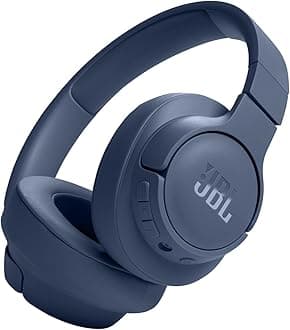 JBL Tune 720 BT Wireless Over-Ear Headphones with JBL Pure Bass Sound, Bluetooth 5.3, Hands-Free Calls, Audio Cable and 76-Hour Battery Life, Blue