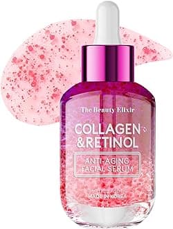 Collagen & Retinol Anti Aging Facial Serum - Restoring, Smoothing & Hydrating Face Serum - Reduces Fine Lines & Wrinkles - Skin Care Made in Korea - 1.69 fl. Oz