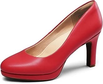 DREAM PAIRS Women's Pumps Close Toe Low Heels Platform Heels Comfortable Office Work Dress Shoes for Women