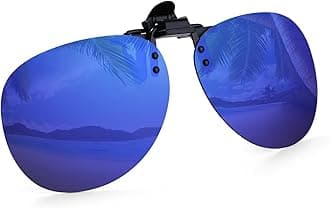 Royal Blue Mirror Retro Clip On Sunglasses