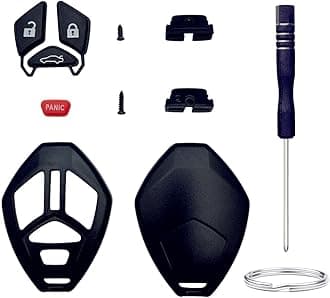 Key Fob Shell Replacement for Mitsubishi Eclipse 2006-2012 Endeavor 2006-2011 Galant 2006-2012 Lancer Outlander 2007-2013 4 Button Car Keyless Entry Remote Control Key Fob Case Cover (4 Button 1 Pcs)