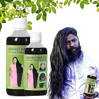 Original Adiwasi Hair Growth Oil 200 ML Ayurvedic Adiwasi Herbal Kesh tel with Natural Rosemary essential & Biotin for Control Hairfall anti-dandruff PACK OF - 2, Clear
