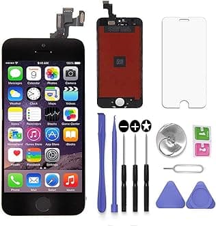 Compatible with iPhone 5c LCD Screen Replacement Black 4.0 inch Assembly Full Set 3D Touch LCD Display Digitizer Frame Replacement with Repair Tool Kit, Screen Protector