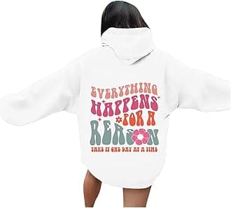 Pink Hoodie for Teen Girls Cute Graphic Hoodie Girls Preppy Sweatshirt Long Sleeve Drawstring Tops with Pockets 2025