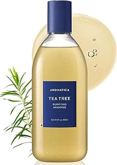 AROMATICA Tea Tree Purifying Shampoo 400ml - Organic for Oily Scalp, Sulfate-Free, Oily Scalp, Non-Silicone, Scalp, Sebum, Thinning Hair, Hair Loss Prevention, Cosmetic Hair Care
