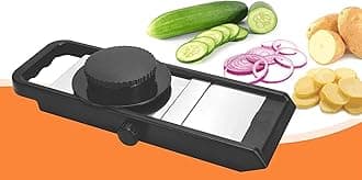 LEAWALL Stainless Steel and Plastic Premium Multipurpose Potato/Onion Slicer and Grater, Vegetable Slicer Machine, Chips Cutter, Potato Slicer for Chips, Onion Slicer (Adjustable Slicer), Multicolour