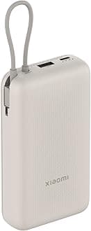 Xiaomi 33W Power Bank 20000mAh Tan Mobile Battery with Built-in USB-C Cable, Large Capacity, Compact, Type-C Dual-Direction Fast Charging, Max 2.25A Output, PSE Technical Compliance, Compatible with