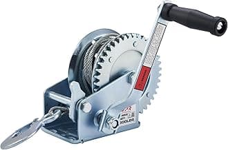 1600lbs Hand Winch Boat Winch, Hand Crank Winch with 10m (32ft) Cable Manual Winches, Two-Way Adjustable Boat Trailer Winch, Corrosion Resistant Towing Winches (1600lbs)…
