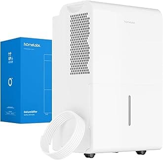 4500 Sq. Ft. WiFi-Enabled Dehumidifier with Pump - Superior Moisture Removal & Humidity Control for Large Rooms, Offices and Basements - 50 Pint (Previously 70 Pint)