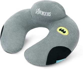 URAQTURAQT Kids Travel Neck Pillow - Super Soft and Comfortable Child Supports The Head, Neck & Chin Travel Rest Pillow Cushion, Sleeping Aid, Suitable for Adults Kids - Gray