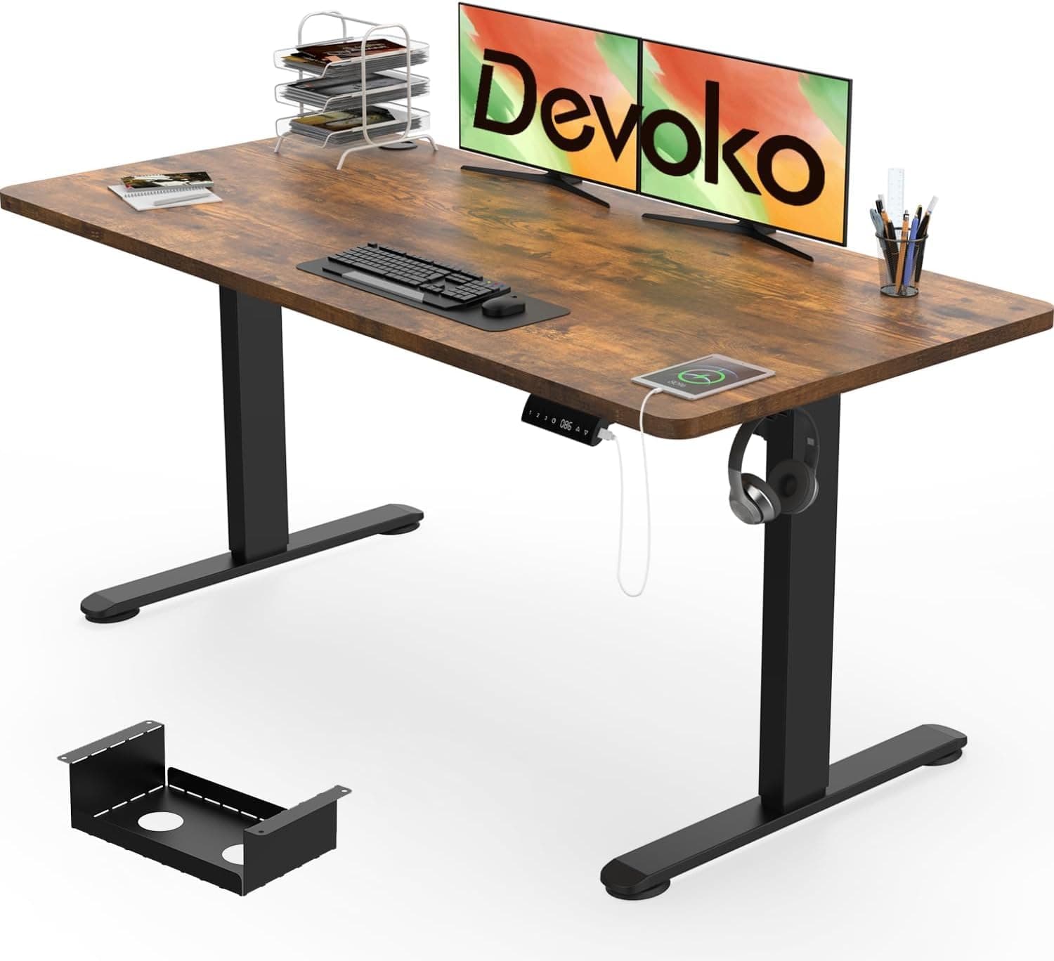 Electric Standing Desk Walnut 140/160