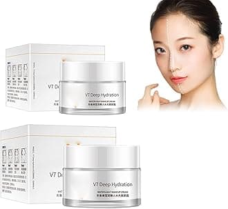 V7 Moisturizing Tone-Up Cream,Korean Moisturizing Tone Up Cream,Moisture Toning Light Cream,V7 Deep Hydration Waterlight Makeup Cream,for All Skin Type Face,Skin Brightening (2 Pcs)