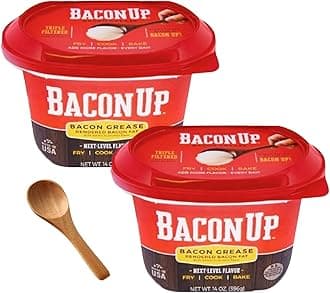 Bacon Up Bacon Grease for Cooking - 14 Ounce (2-pack) with spoon