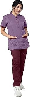 UNIFORM CRAFT Women's Polyester and Cotton Twill Support Staff Uniform, Lavendar & Wine (XXL)