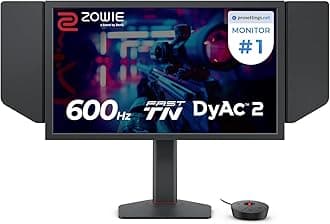 BenQ Zowie XL2586X+ 24.1 New Fast TN 600Hz Gaming Monitor, DyAc 2, 1080p, Auto Game Mode by XL Setting to Share, Height Adjustment Powered by Industrial-Grade Bearing Design, S Switch, Shielding Hood
