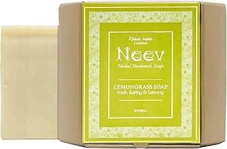 Neev Lemongrass Herbal Handmade Soap � 100g | Energizing & Refreshing | Natural Aromatherapy Bath Bar