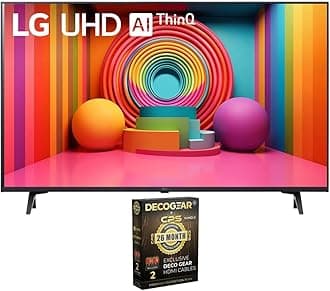 43UT7590PUA 43-Inch UT75 Series LED Smart TV 4K (2024 Model) Bundle with 2 YR CPS Enhanced Protection Pack
