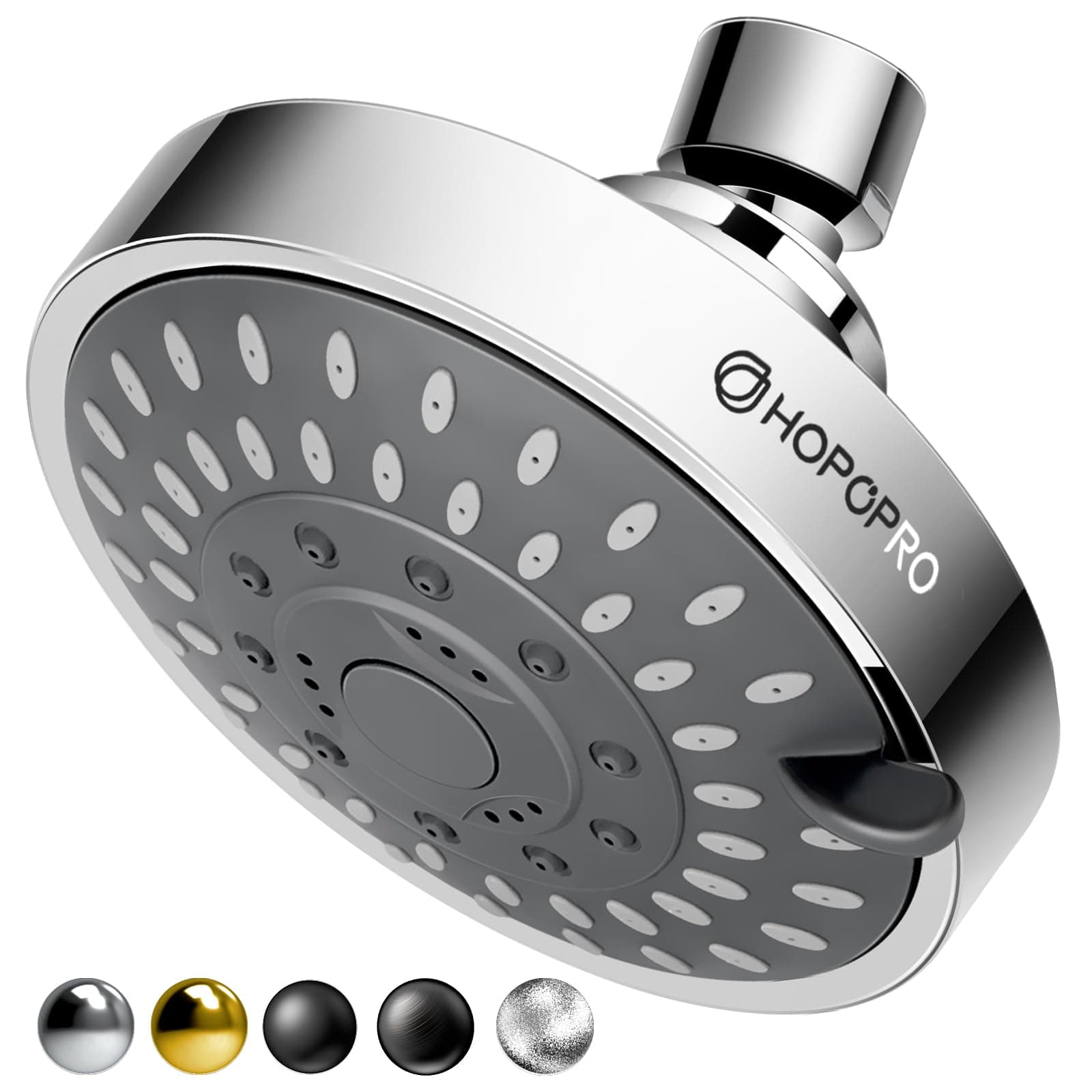 5-Mode High Pressure Shower Head - The Washington Post, NBC News, Today TV Show Recommended - High Flow Fixed Showerheads (4 Inch Chrome)