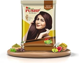 Pushp Herbal Henna 15gm each (Pack of 20) | Herbal Henna Powder | Natural Mehndi | Natural Mehandi Powder for Hair | Henna for Normal Hair | Mehandi Powder | Herbal Powder Nourishes hair | easy to apply|for Men and Women