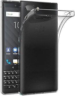 AICEKCompatible with BlackBerry KEY2 Case, Transparent Silicone Cove Bumper Clear Case