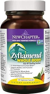 New Chapter Zyflamend Whole Body Joint Supplement, Herbal Pain Reliever for Inflammation Response - 120 ct