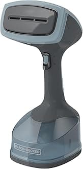 BLACK+DECKER Advanced Handheld Garment/Fabric Steamer with 3 Attachments, Gray/Blue, HGS200
