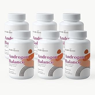 Androgen Balance - Hormone Balancing Supplement for Women - Support for Excess Body Or Facial Hair, Balding, Fertility (6 Bottles)