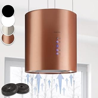 Hanging Island Cooker Hood, Extractor Fan for Kitchen Islands, 558m³/h Airflow, Timer, Adjustable Kitchen Extractor Fan w/Chandelier Design, 3 Mode Cooker Hoods, Activated Carbon Filters
