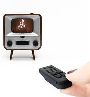 (TinyCircuits TinyTV 2 (Brown) | Ultra Small Retro TV That Plays Your Favorite Videos | Miniature Gadgets Ideal for Interior or Gift