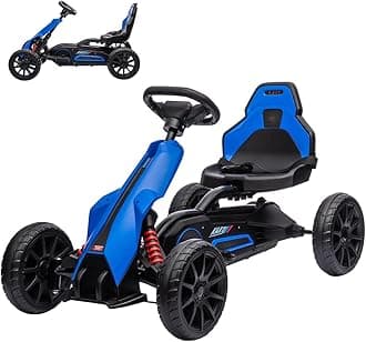 12V Electric Drift Kart for Kids, 7Ah Battery Powered, 35W Motor with Adjustable Speed, Safety Belt, and Shock Absorber; Maximum Load of 66 Lbs Electric Car Toy(Blue)