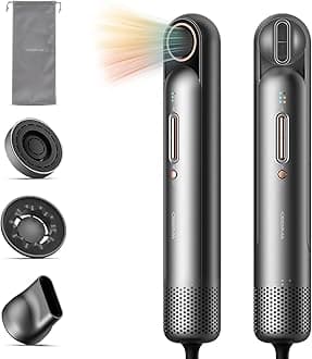 Deerma CF35 Hair Dryer with Fragrance Nozzle Head Lightweight and Columnar Design 12 Modes Adjustable Temperature, Strong Wind Motor Smooth Air Flow Smooth The Frizz