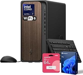 OmniDesk(Envy Next Brand) M03 Premium Business Next Gen AI PC Desktop, Intel Core Ultra 7 265, 32GB DDR5 RAM, 2TB SSD, W11P, USB-C, Wi-Fi 6, Wired KB & Mouse, Bundle with ADATA 64GB USB Flash Drive