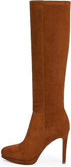 Knee High Boots Women Pointed Toe Stiletto Heel Fall Tall Boots Elastic Leather Long Boots Side Zipper