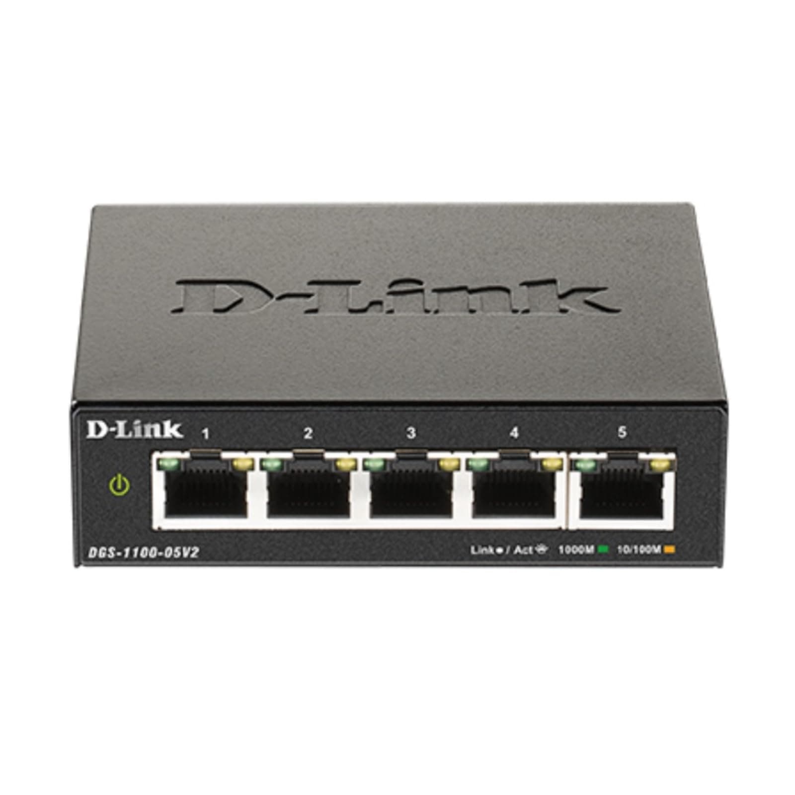 5-Port Gigabit Smart Managed Switch —5GbE Ports —L2—VLANs —Web Managed —Desktop—Fanless —NDAA Compliant —Lifetime Protection (DGS-1100-05V2)
